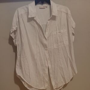 SO Women's White Button Down Shirt